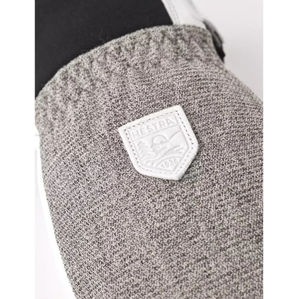 Moffole Hestra Army Leather Patrol Female Mitt Light Grey