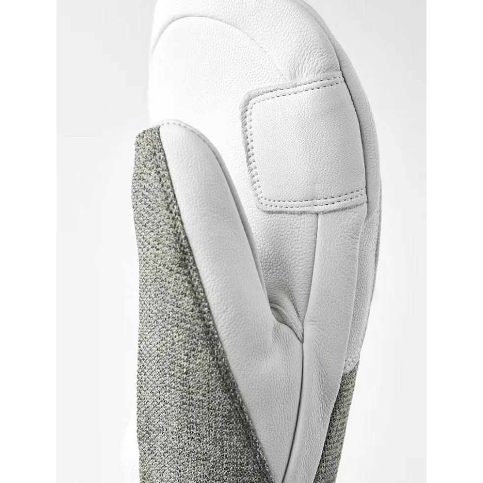 Moffole Hestra Army Leather Patrol Female Mitt Light Grey