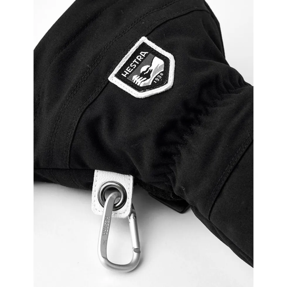 Moffole Hestra Mitt Army Leather Heli Ski Black