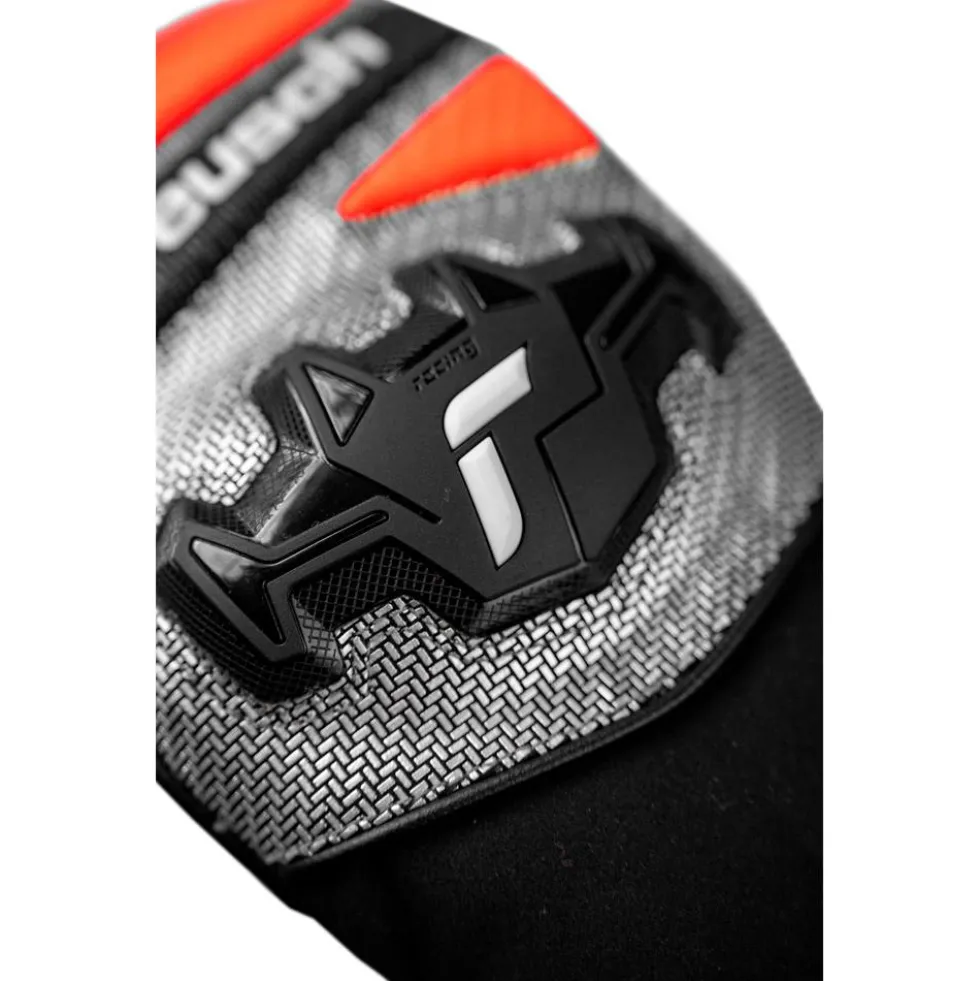 Moffole Reusch Worldcup Warrior Team Mitten Black Silver Fluo Red