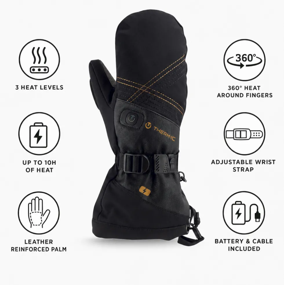 Moffole Therm-Ic Ultra Heat Boost Mitt Women Black