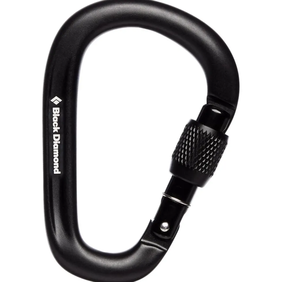 Moschettoni Black Diamond Pearlock Screwgate Black