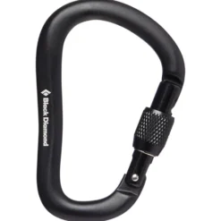 Moschettoni Black Diamond Rocklock Screwgate Black