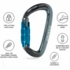 Moschettoni C.A.M.P. Orbit 2Lock Gun Metal Blue