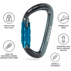 Moschettoni C.A.M.P. Orbit 2Lock Gun Metal Blue