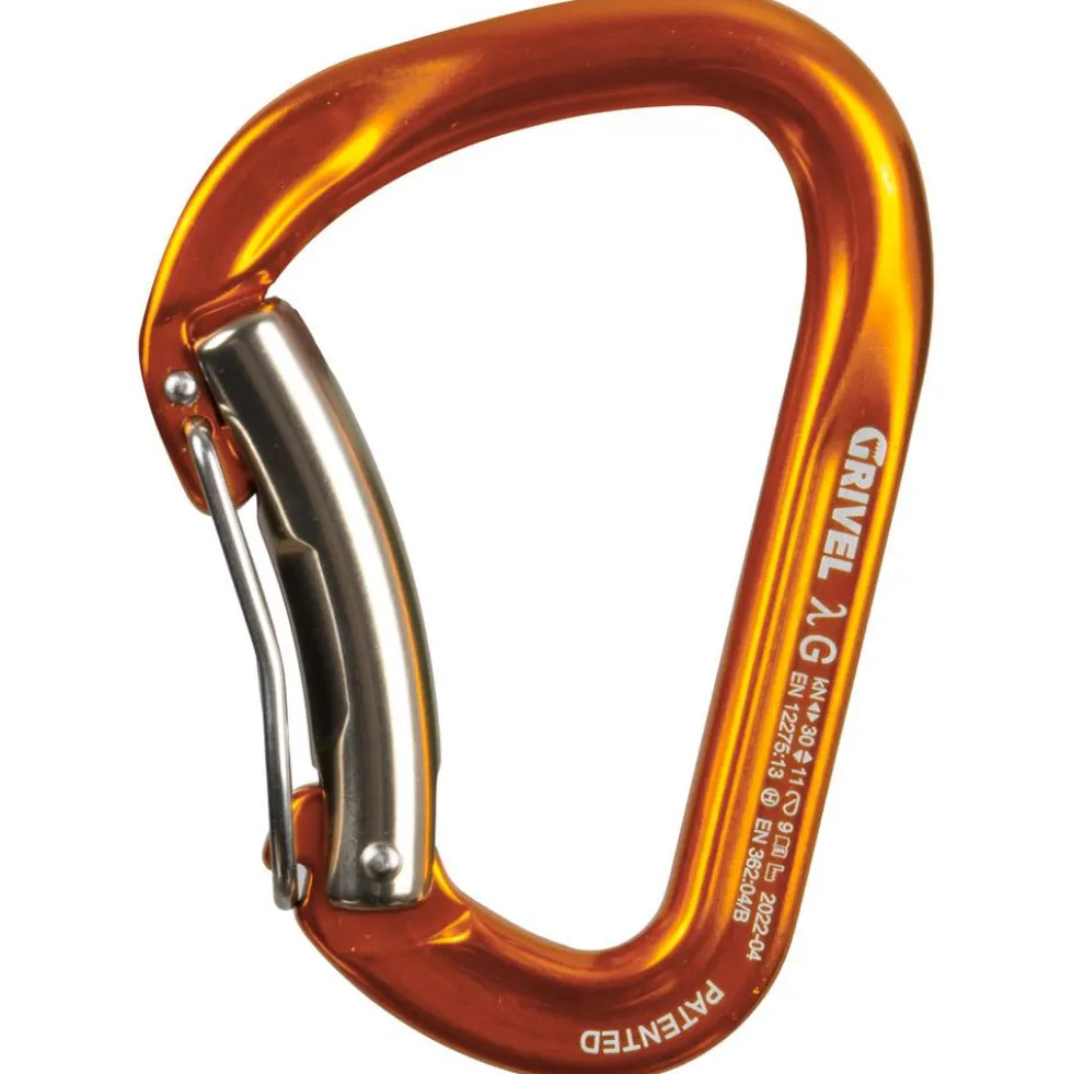 Moschettoni Grivel K7G Lambda Twin Gate Orange