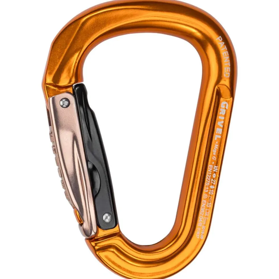 Moschettoni Grivel Mega - K6G Twin Gate Orange