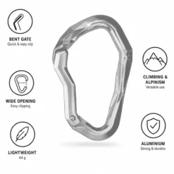 Moschettoni Grivel Stealth - K16B Bent Gate Silver
