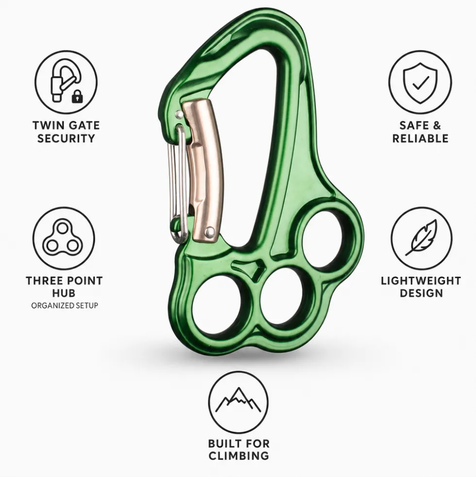 Moschettoni Grivel Vlad Twin Gate Green