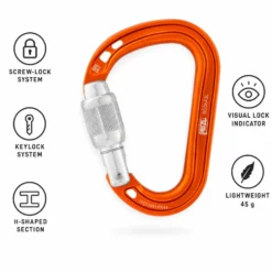 Moschettoni Petzl Rocha Screw Lock Orange