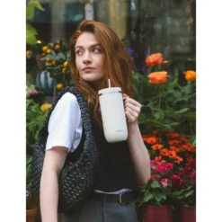 Mug Qwetch Cold Cup 600 ml + Anse Matt Sable