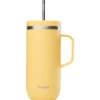 Mug Qwetch Cold Cup 600 ml + Anse Matt Pastel Citron