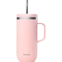 Mug Qwetch Cold Cup 600 ml + Anse Pastel Rose