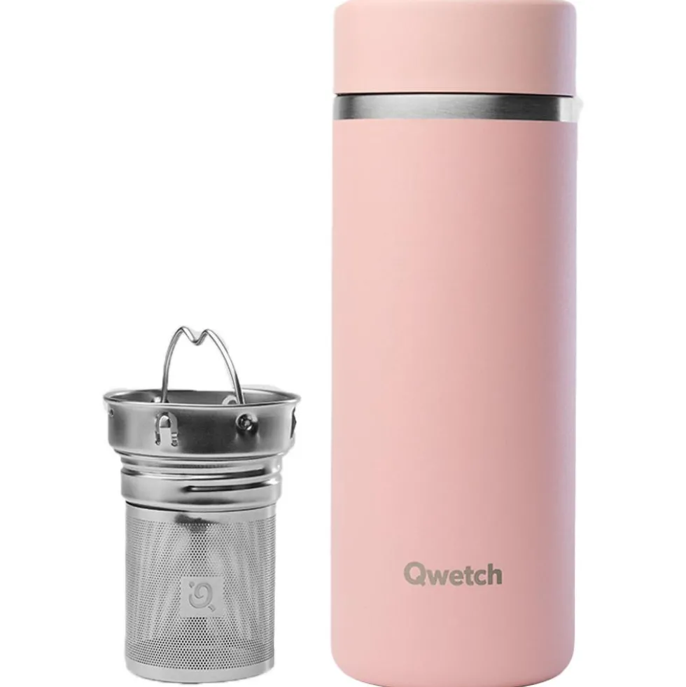 Mug Qwetch Théière Isotherme 400 ml Matt Pastel Rose