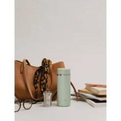 Mug Qwetch Théière Isotherme 400 ml Matt Vert Tilleul