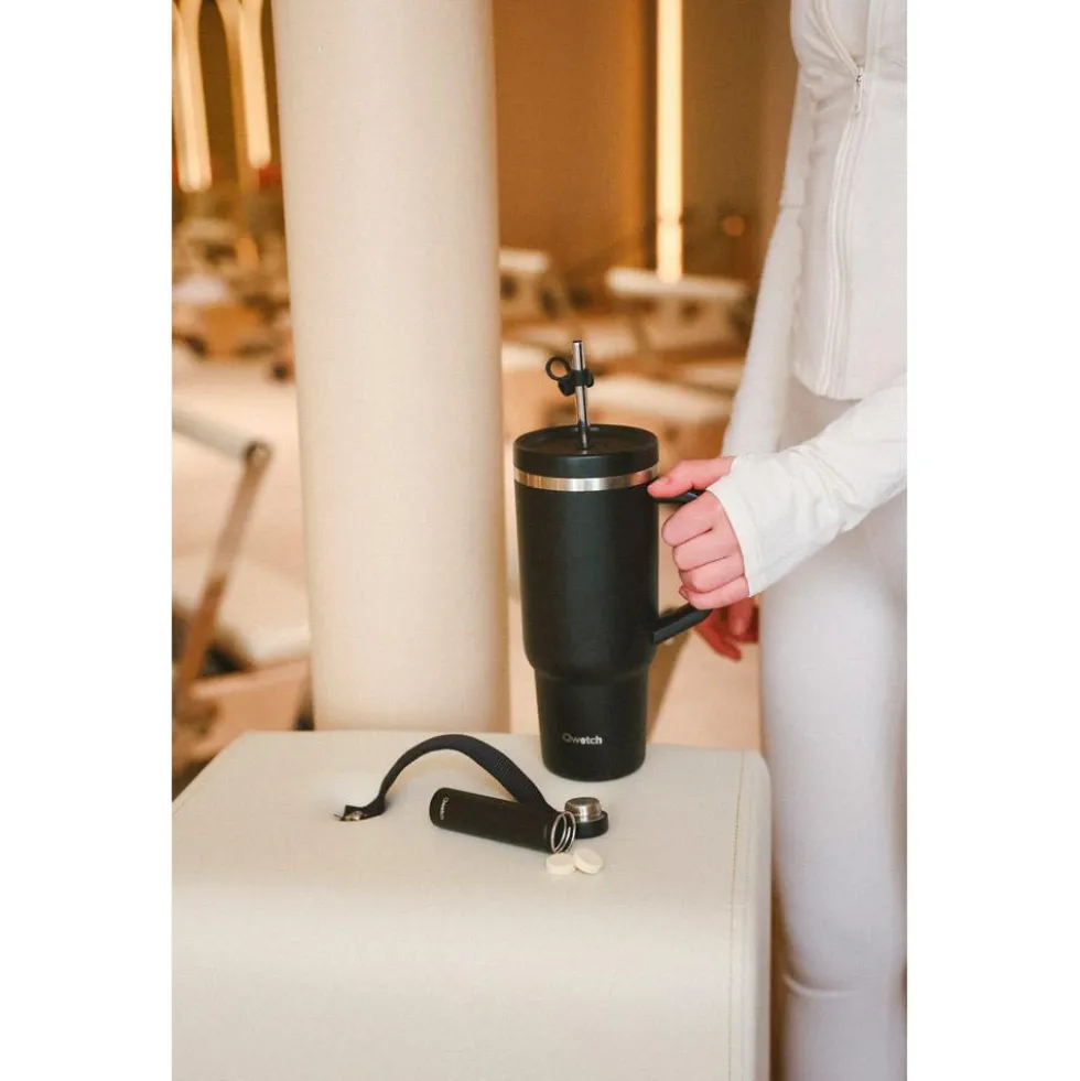 Mug Qwetch Travel Cup Inox 900 ml Matt Noir