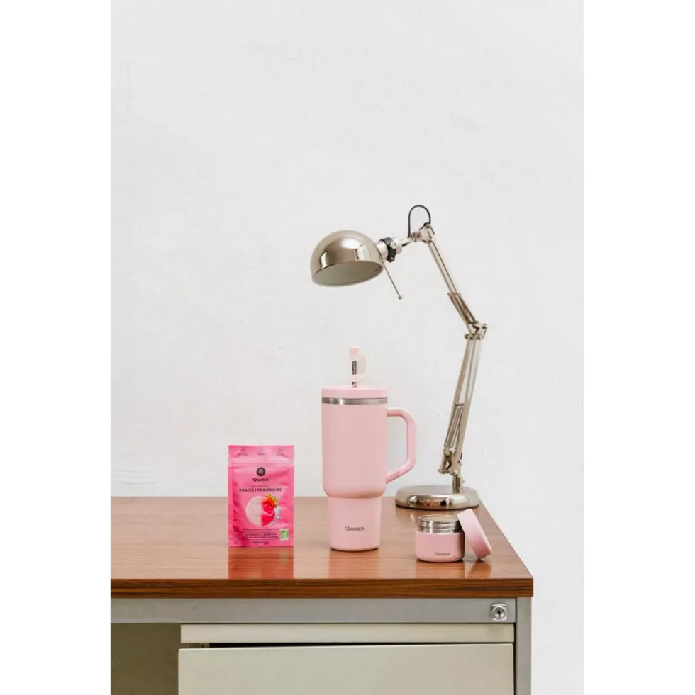 Mug Qwetch Travel Cup Inox 900 ml Rose Pastel