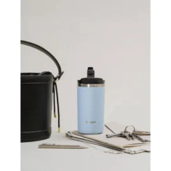 Mug Qwetch Travel Mug 240 ml Matt Pastel Bleu