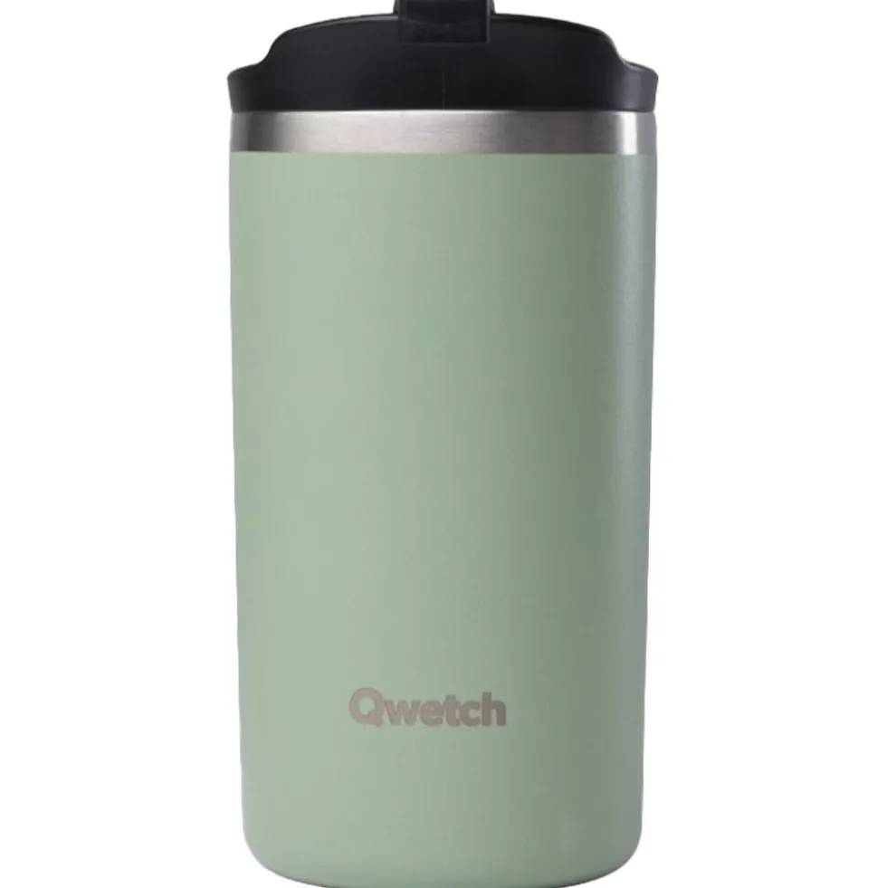 Mug Qwetch Travel Mug 240 ml Matt Vert Tilleul