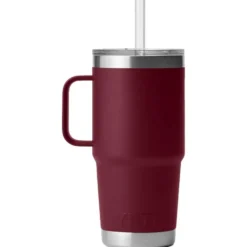 Mug Yeti Rambler 25 Oz (739 ml) Straw Mug Vine Red