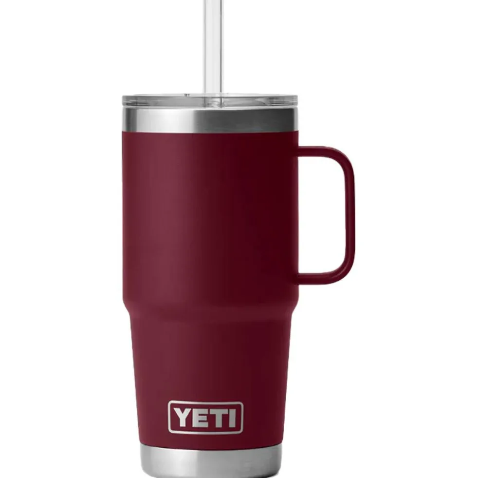 Mug Yeti Rambler 25 Oz (739 ml) Straw Mug Vine Red
