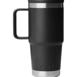 Mug Yeti Rambler 20 Oz (591 ml) Travel Straw Mug Black