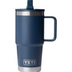 Mug Yeti Rambler 20 Oz (591 ml) Travel Straw Mug Navy