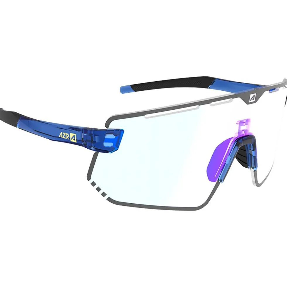 Occhiali da sole AZR Flash Rx Crystal Bleue Vernie Irisé Bleu