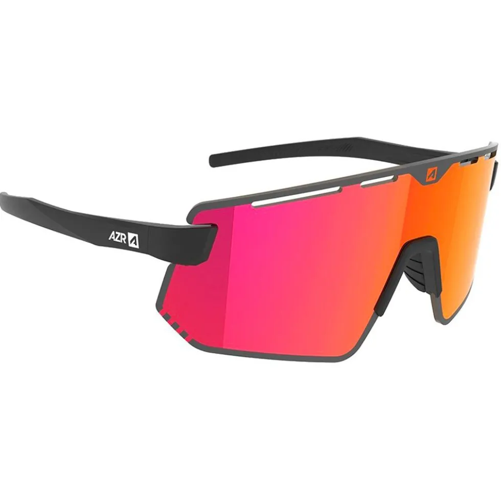 Occhiali da sole AZR Flash Rx Noire Mate Multicouche Rouge