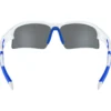 Occhiali da sole AZR Huez Blanche Vernie Bleu Bleu Miroir