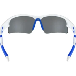 Occhiali da sole AZR Huez Blanche Vernie Bleu Bleu Miroir