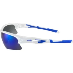 Occhiali da sole AZR Huez Blanche Vernie Bleu Bleu Miroir