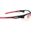 Occhiali da sole AZR Huez Noire Mat Rouge Photochromique Irisé Rouge
