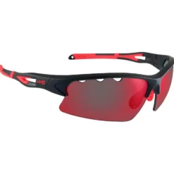 Occhiali da sole AZR Huez Noire Mat Rouge Photochromique Irisé Rouge