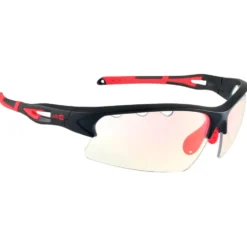 Occhiali da sole AZR Huez Noire Mat Rouge Photochromique Irisé Rouge
