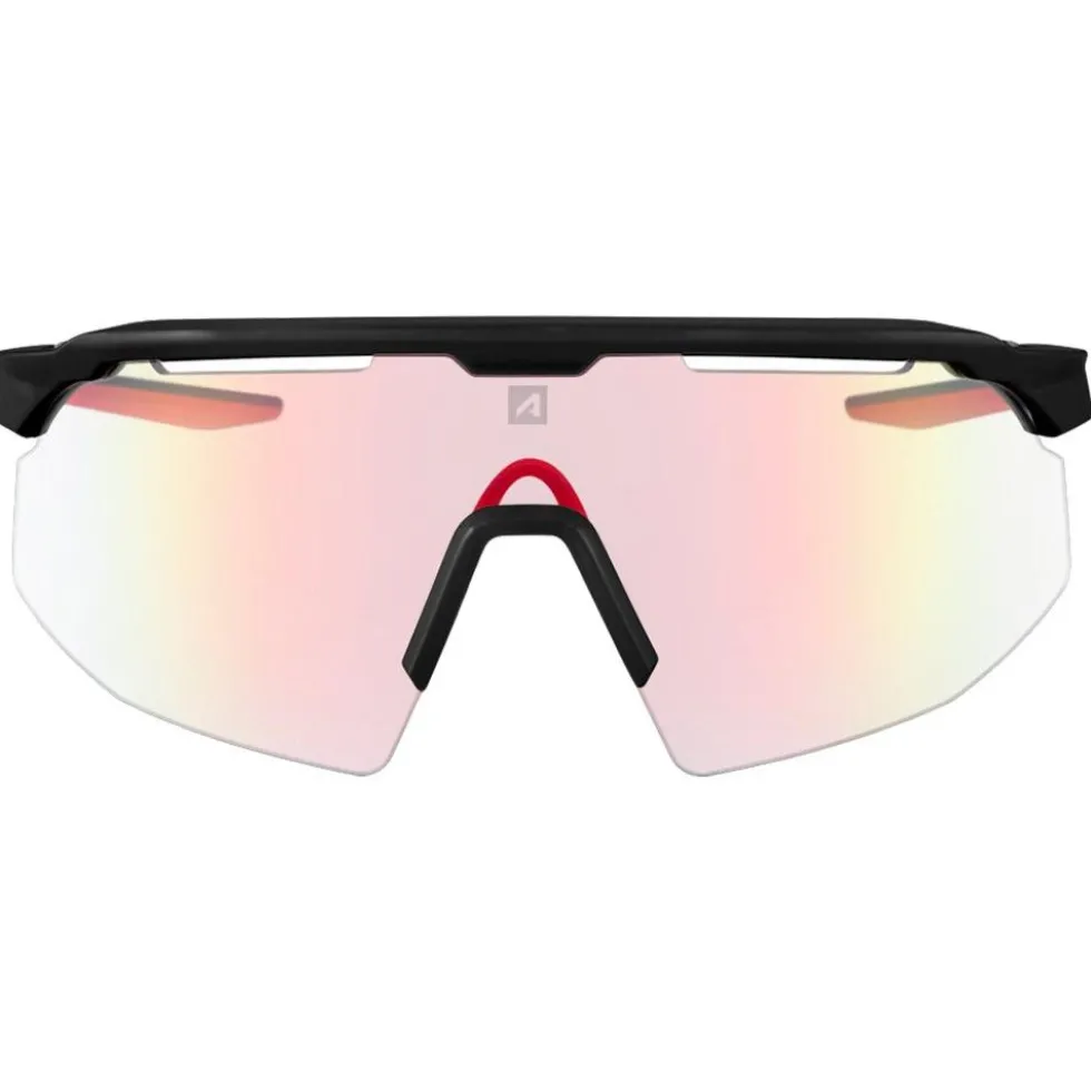 Occhiali da sole AZR Iseran Noire Mate Rouge Photochromique Irisé Rouge