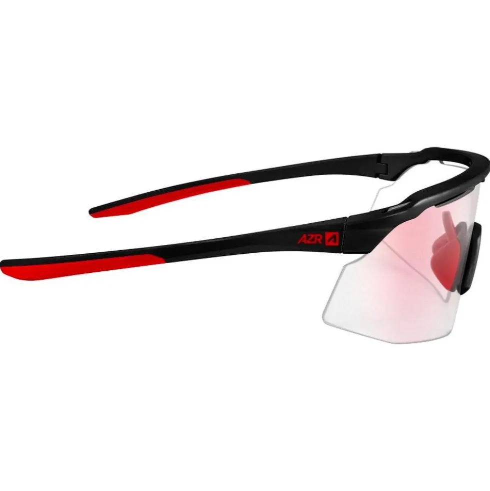 Occhiali da sole AZR Iseran Noire Mate Rouge Photochromique Irisé Rouge