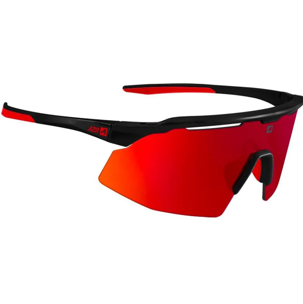 Occhiali da sole AZR Iseran Noire Mate Rouge Photochromique Irisé Rouge