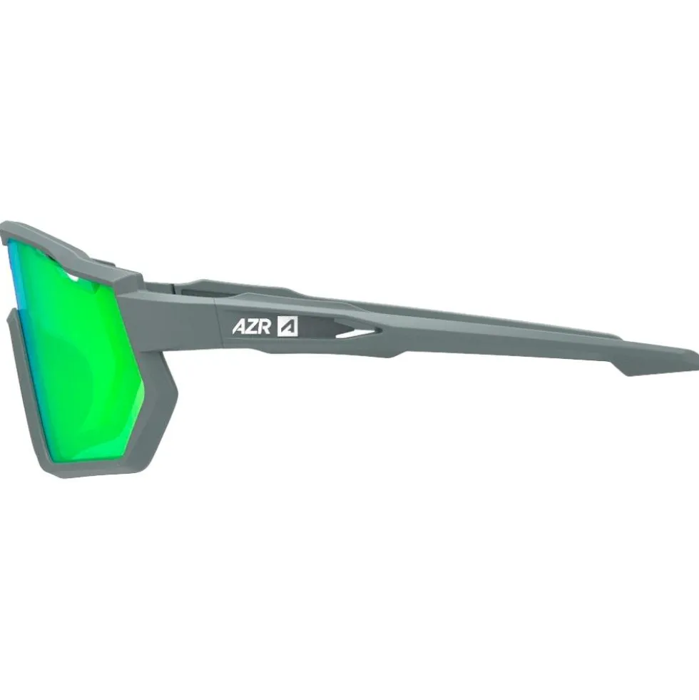 Occhiali da sole AZR Pro Race Jr Rx Carbone Mate Vert Multicouche