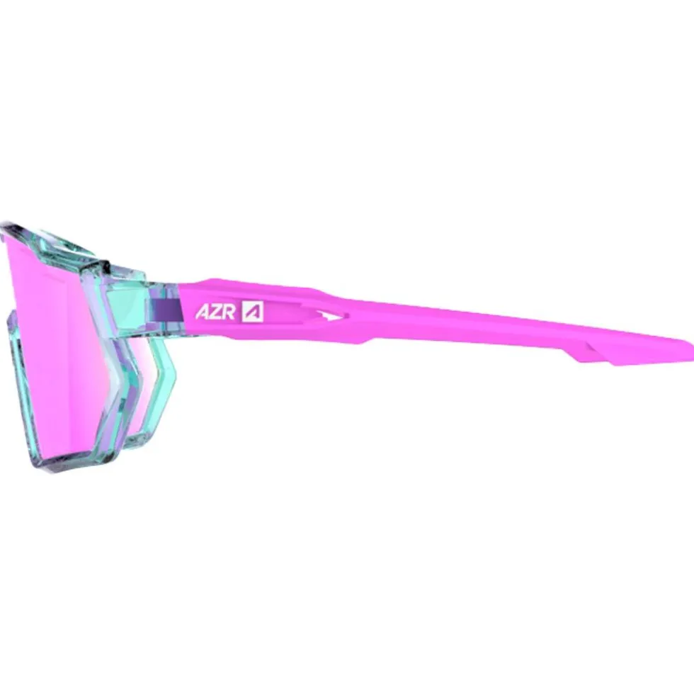 Occhiali da sole AZR Pro Race Jr Rx Turquoise Crystale Rose Vernie Multicouche Rose