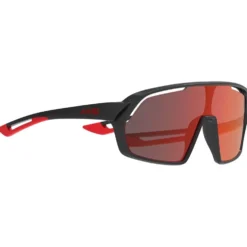 Occhiali da sole AZR Pro Race Mini Junior Noire Mat Rouge Multicouche Rouge