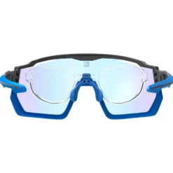 Occhiali da sole AZR Pro Race Rx Noire Mate Bleue Photochromique Irisé Bleu