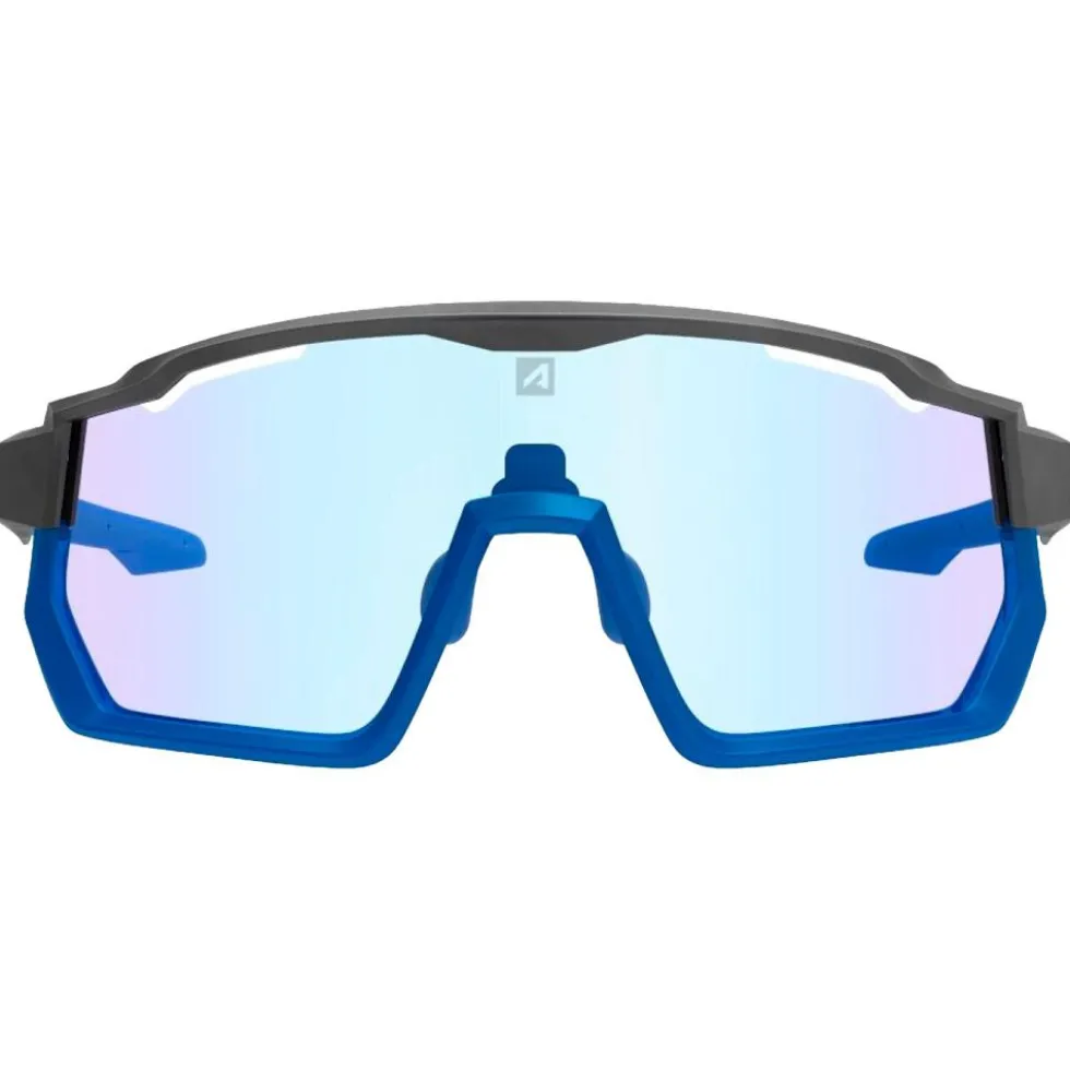 Occhiali da sole AZR Pro Race Rx Noire Mate Bleue Photochromique Irisé Bleu