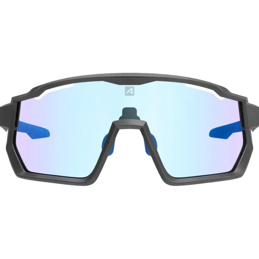 Occhiali da sole AZR Pro Race Rx Noire Mate Photochromique Irisé Bleue