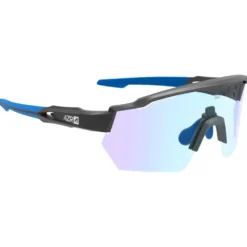 Occhiali da sole AZR Race Rx Noire Mate Photochromique Irisé Bleue