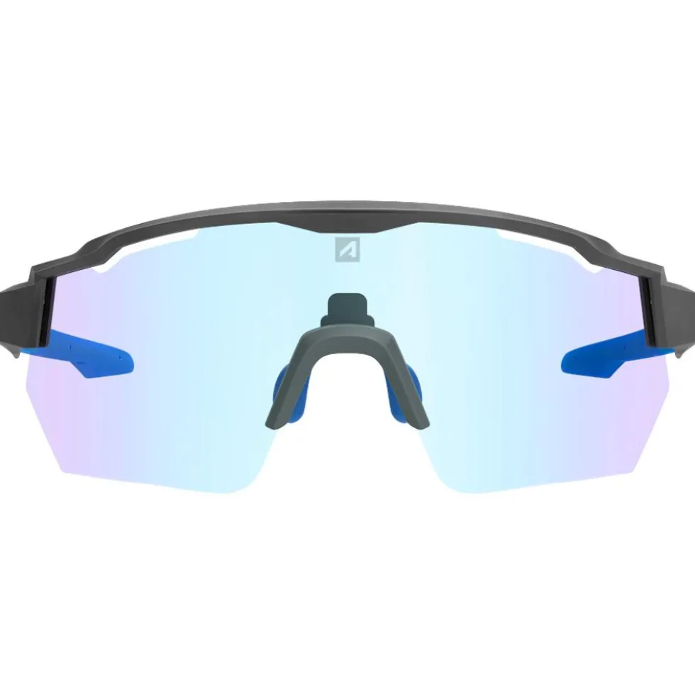 Occhiali da sole AZR Race Rx Noire Mate Photochromique Irisé Bleue