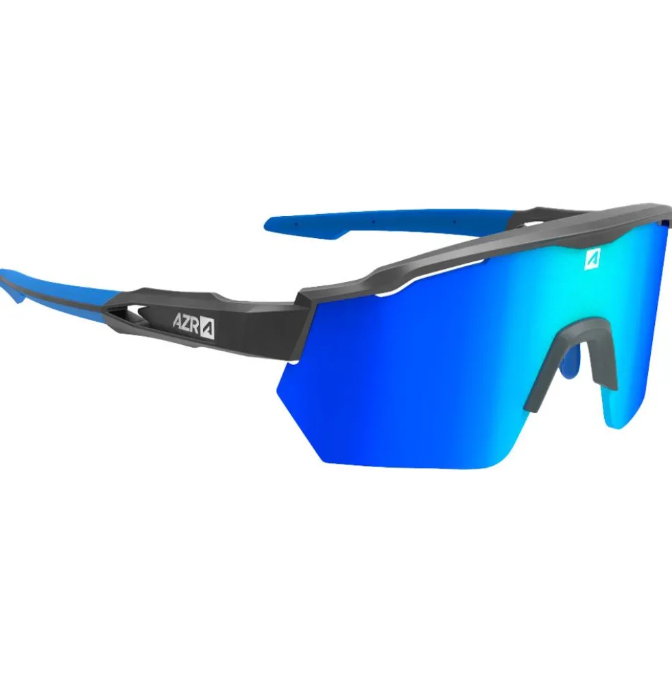 Occhiali da sole AZR Race Rx Noire Mate Photochromique Irisé Bleue