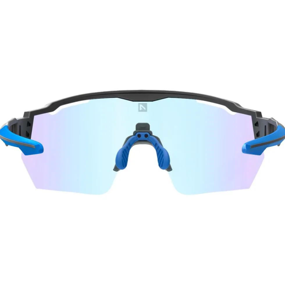 Occhiali da sole AZR Race Rx Noire Mate Photochromique Irisé Bleue