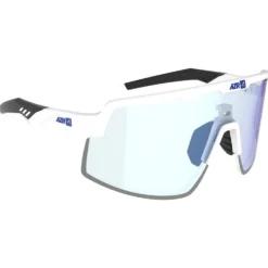 Occhiali da sole AZR Speed Rx Blanche Mate Noir Photochromique Irisé Bleu