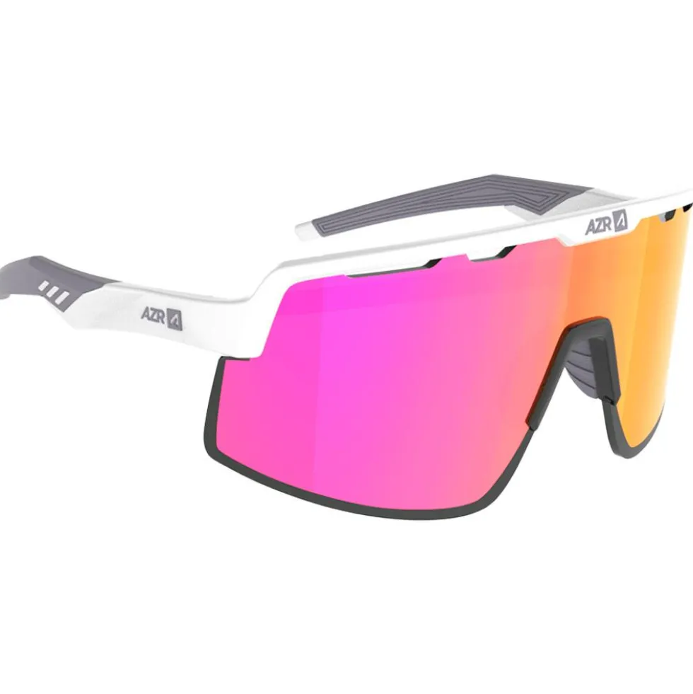 Occhiali da sole AZR Speed Rx Blanche Vernie Grise Photochromique Irisé Rose